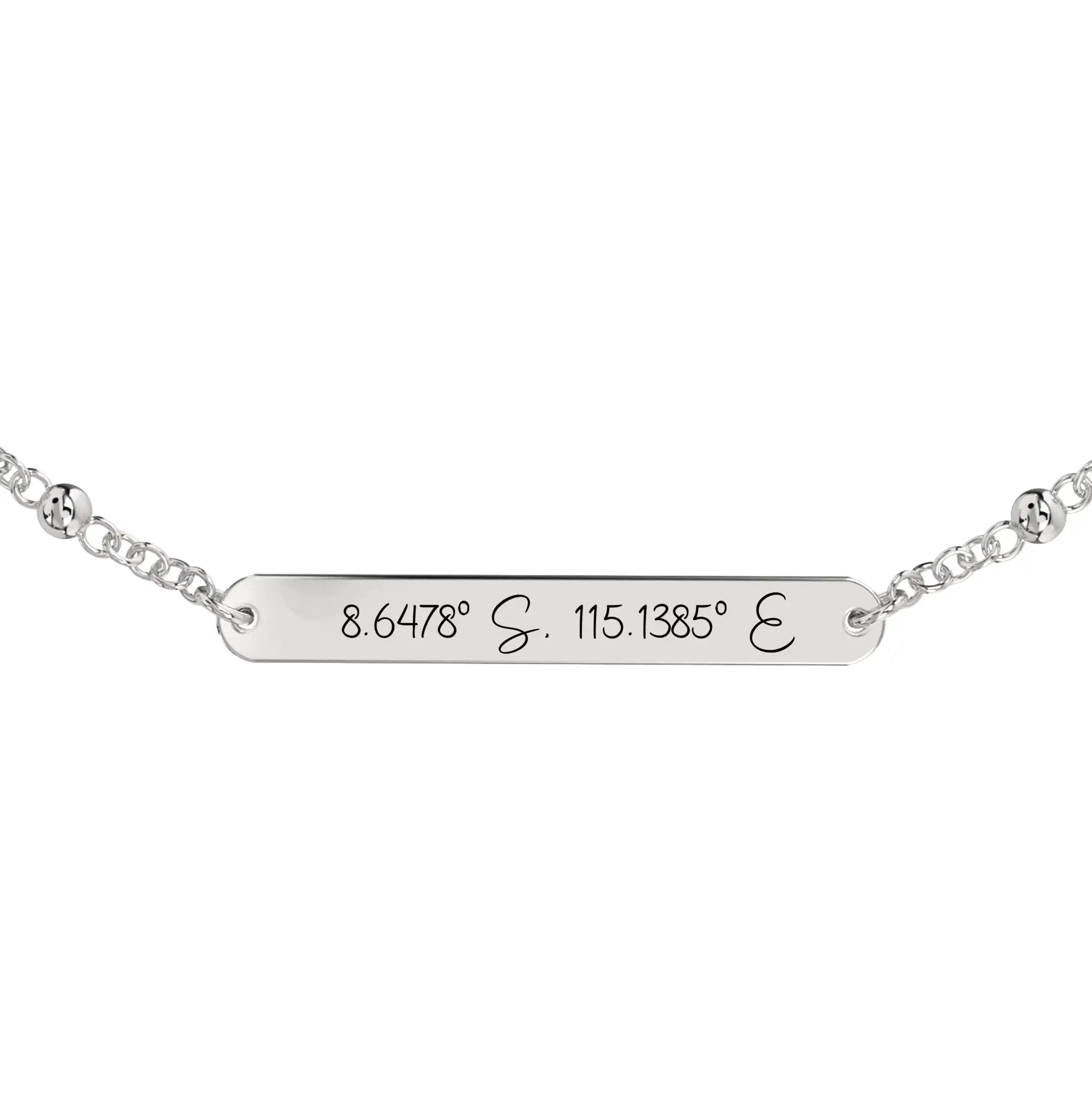 Coordinate Engraved Anklet/Bracelet - Image 10