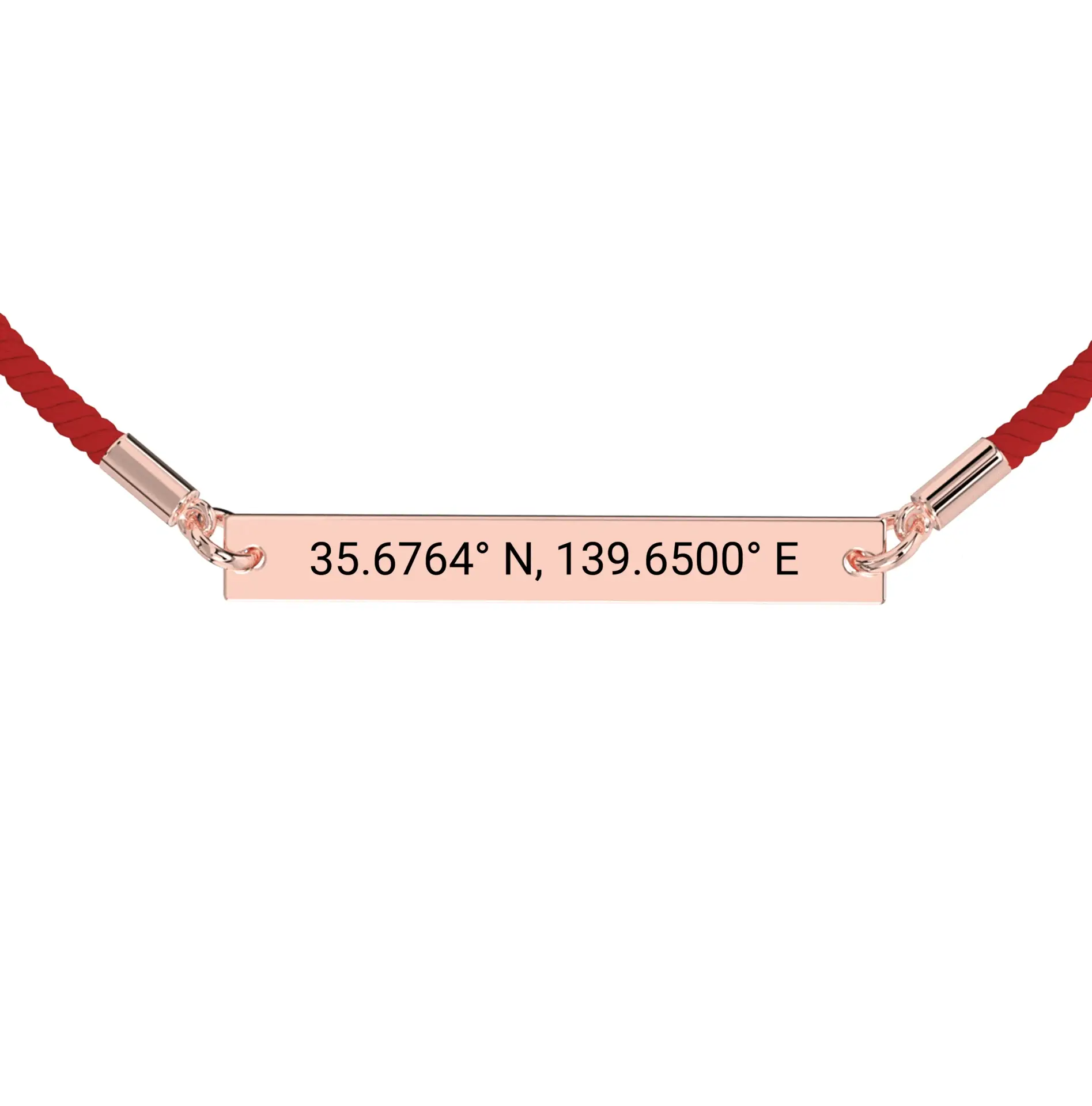 Coordinate Engraved Rope Bracelet - Image 12