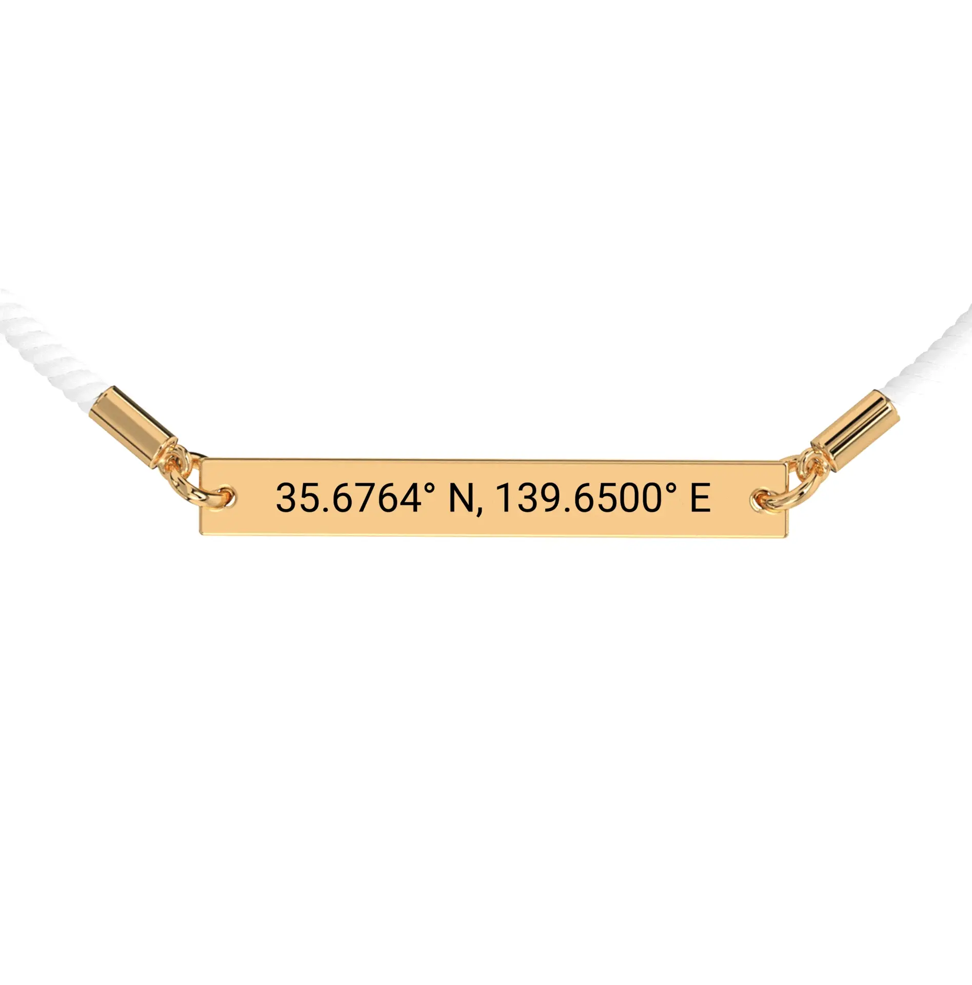 Coordinate Engraved Rope Bracelet - Image 5