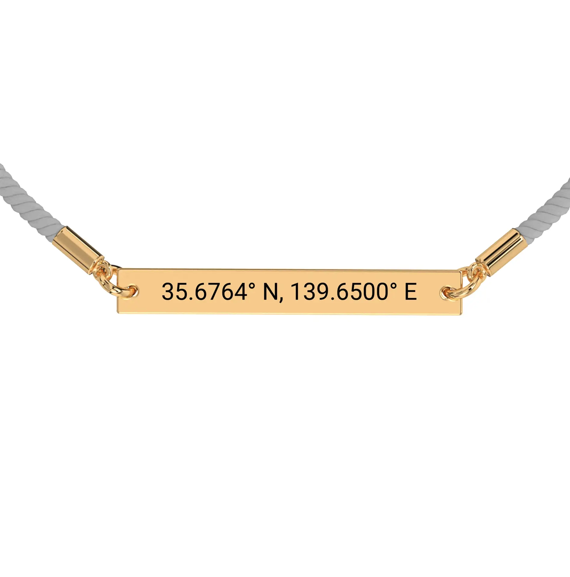 Coordinate Engraved Rope Bracelet - Image 8