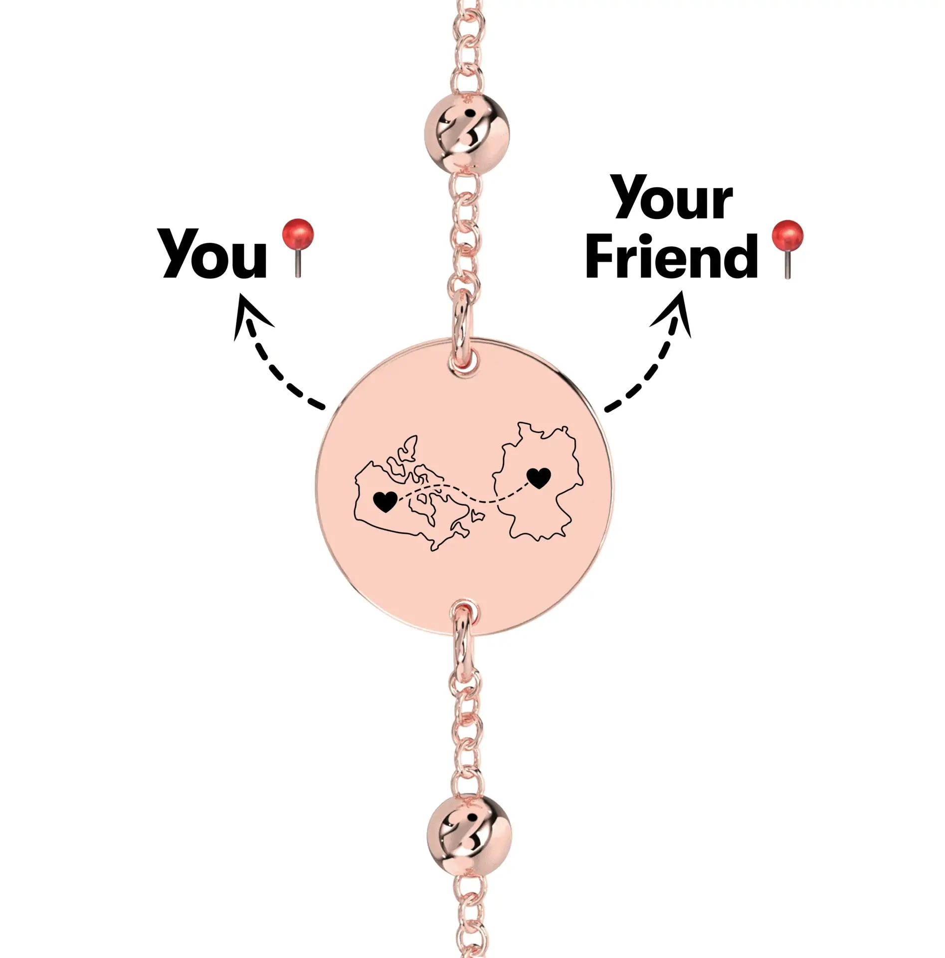 Long Distance Engraved Anklet/Bracelet - Image 10