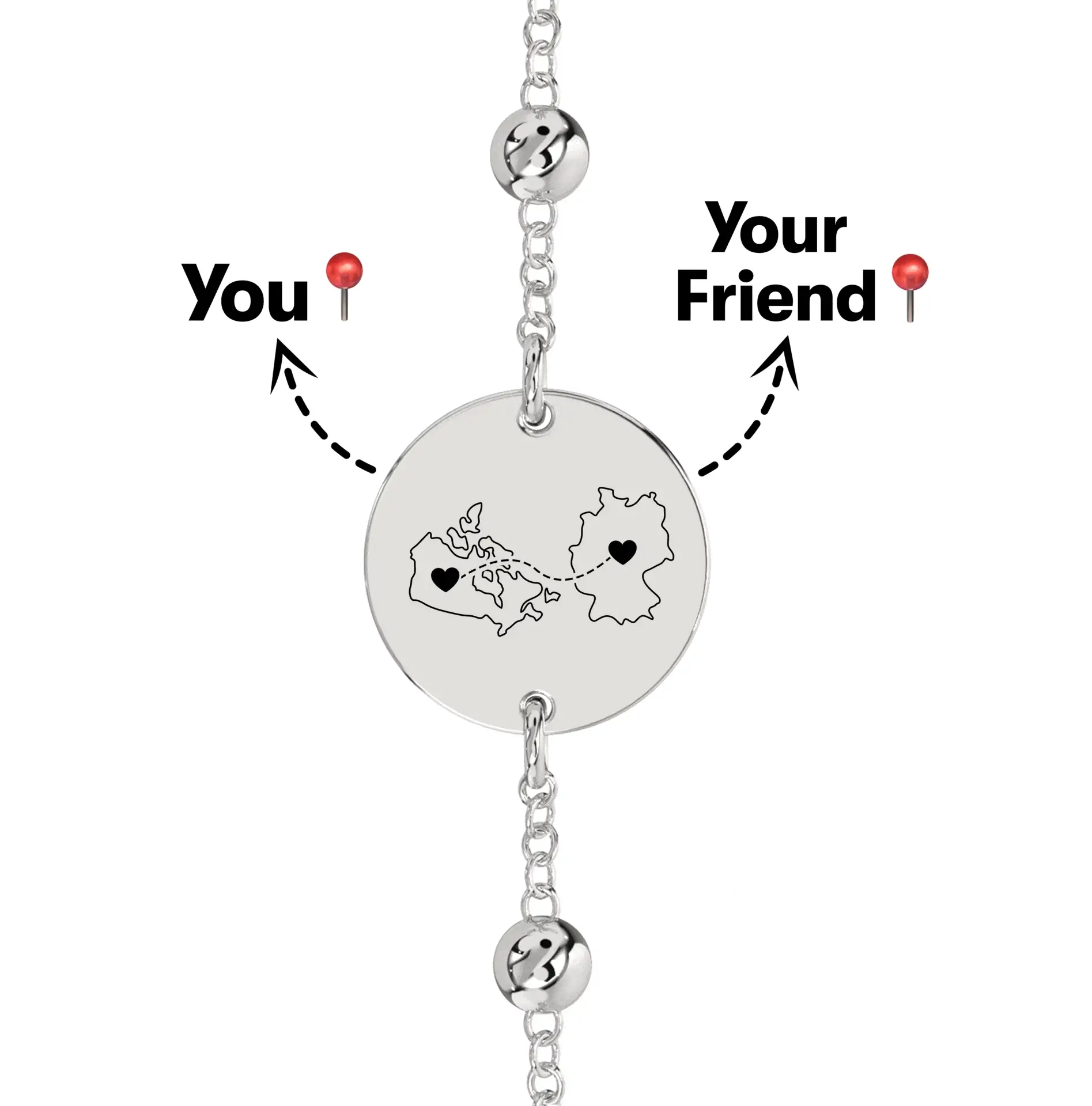 Long Distance Engraved Anklet/Bracelet - Image 11