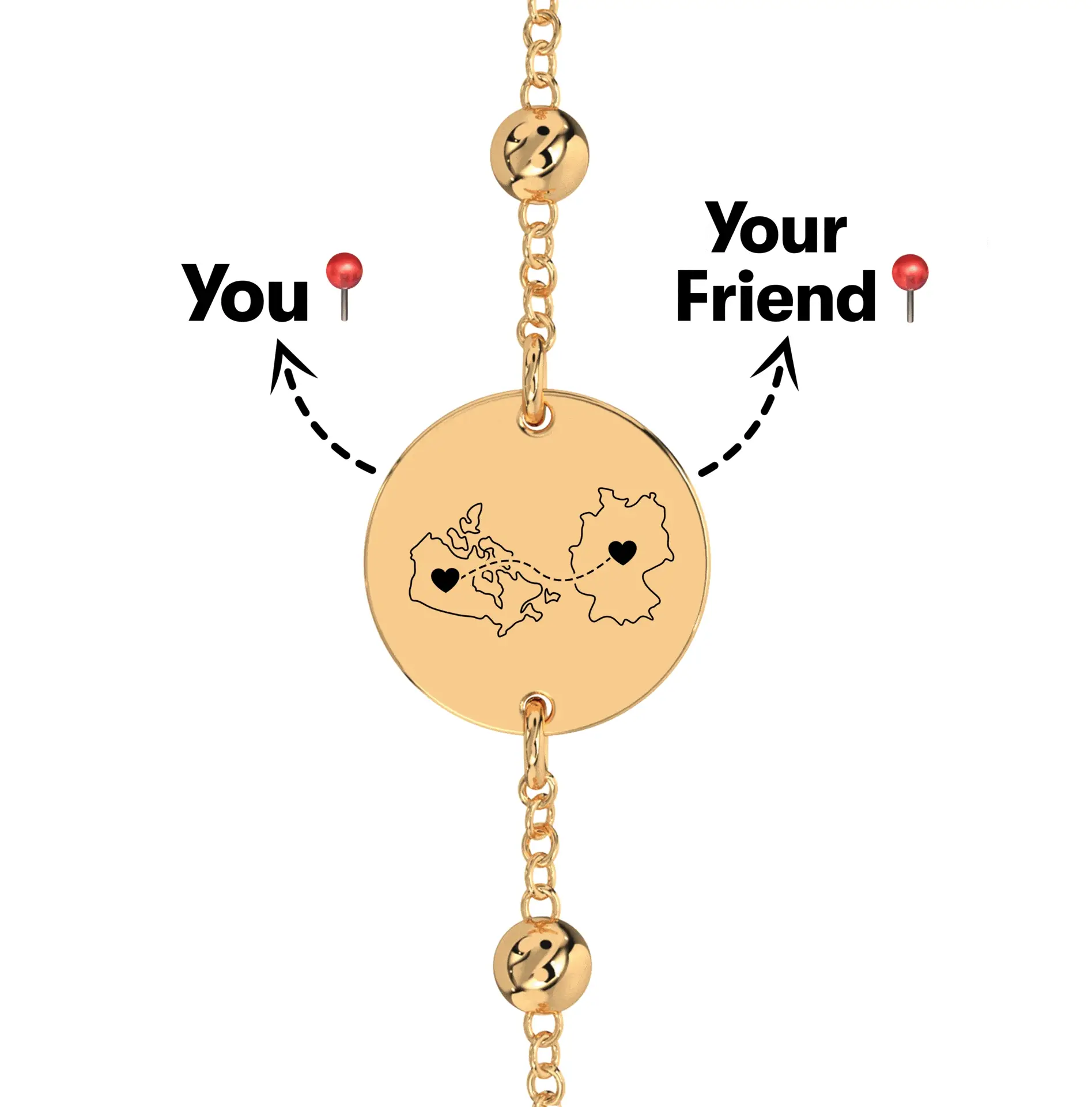 Long Distance Engraved Anklet/Bracelet - Image 9